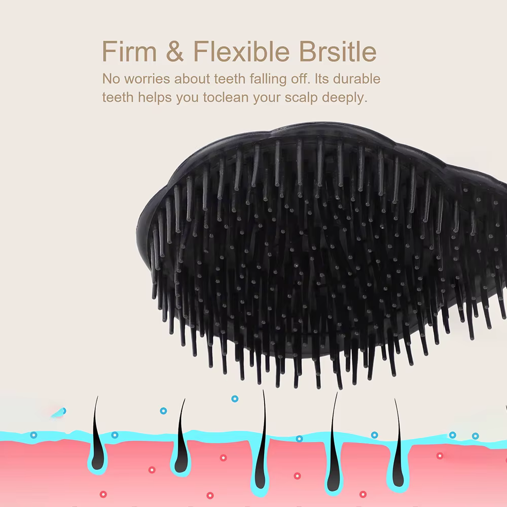 Brosse de massage du cuir chevelu pour le lavage et le soin des cheveux