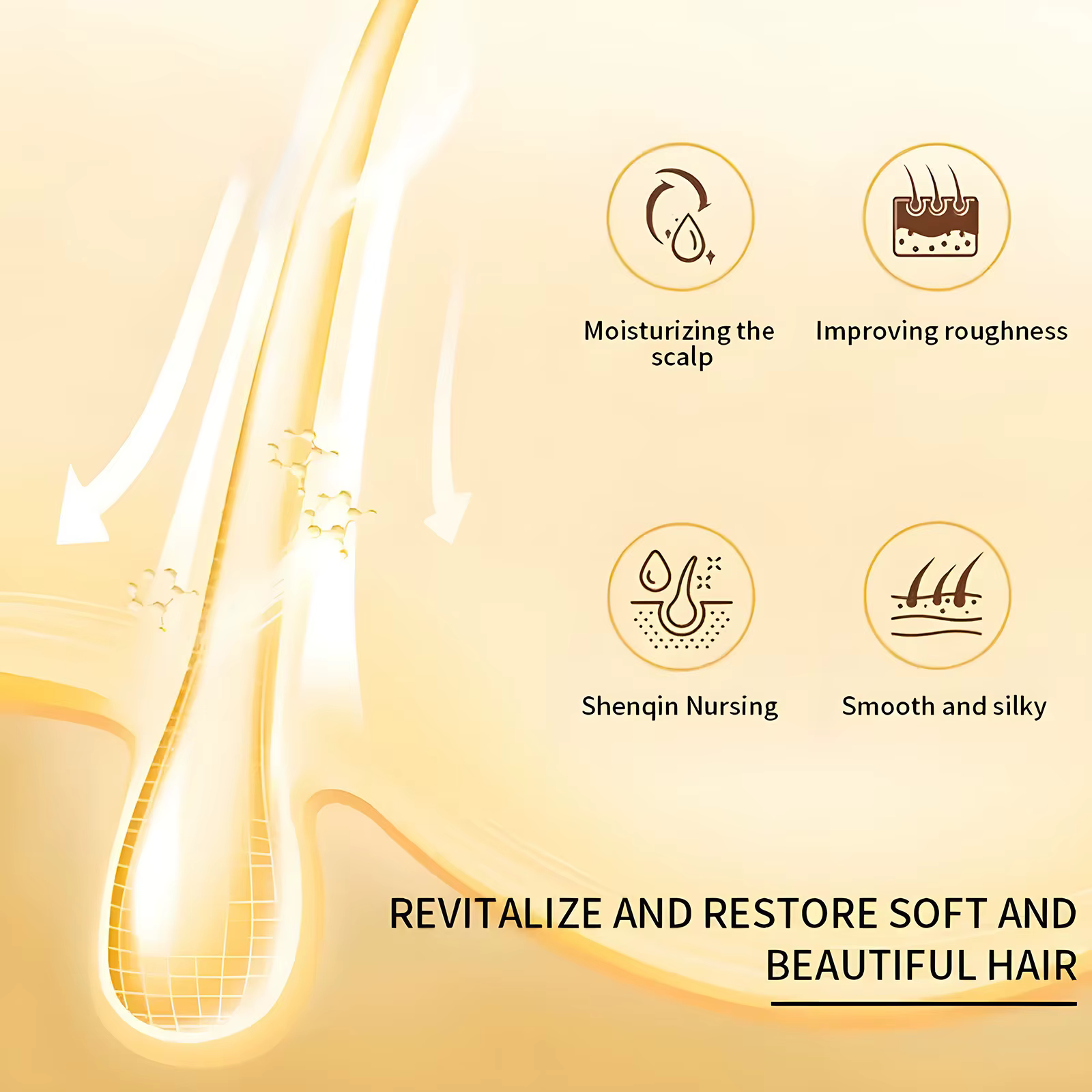 Le shampooing à l'huile d'argan marocain contient une formule hydratante naturelle à l'aloe vera