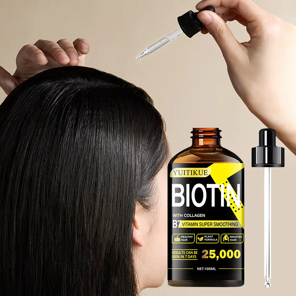 Huile de soin au collagène biotine 100 ml - Riche en vitamine B7