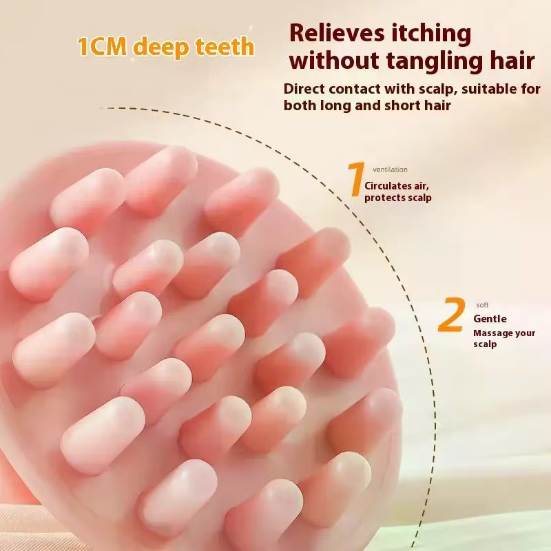 Shampoing en Silicone, masseur de cheveux du cuir chevelu