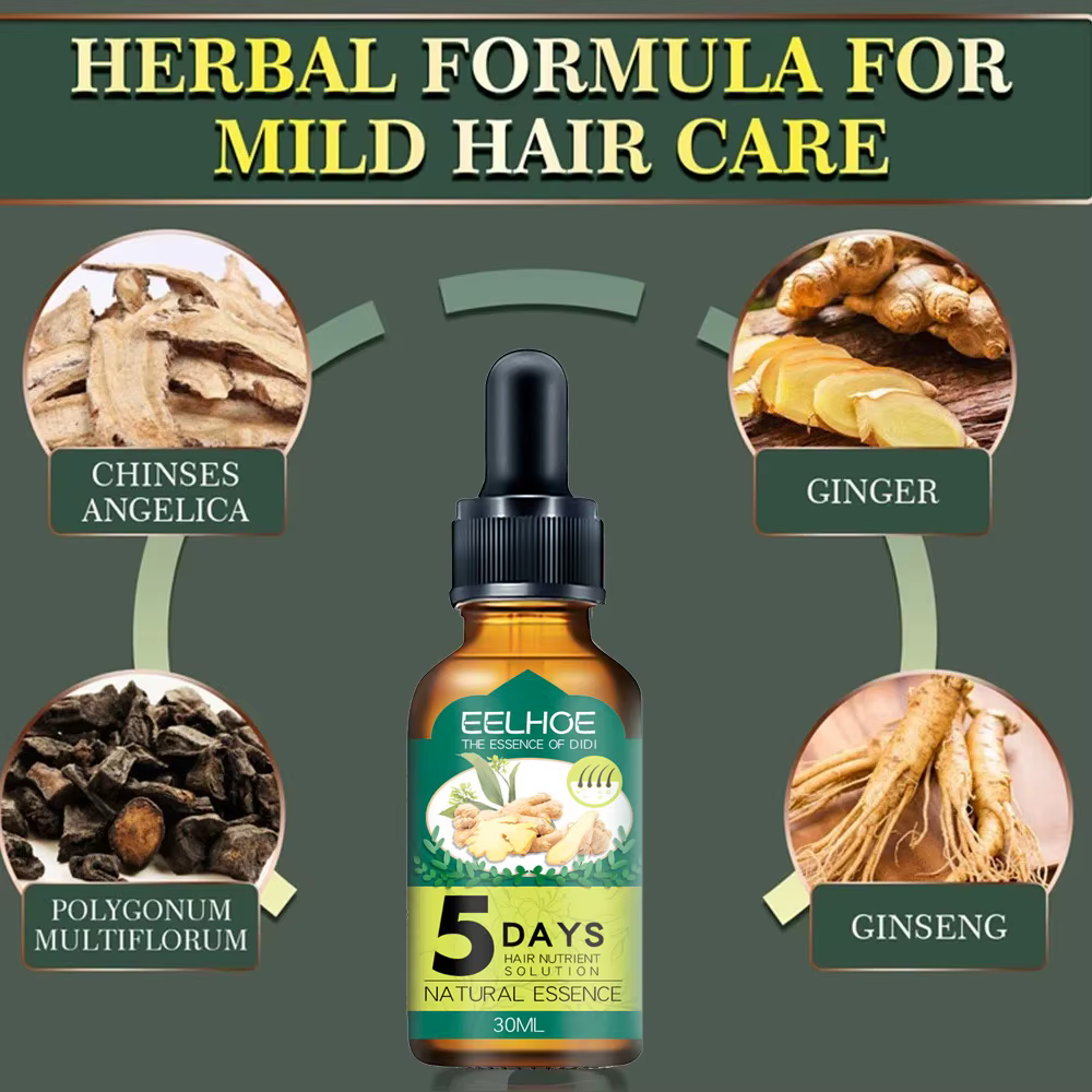 Huile essentielle de cheveux à croissance rapide et efficace