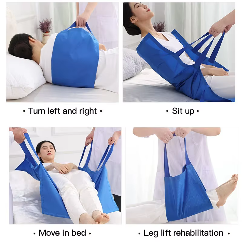Système de transfert de Patient domestique, ceinture d'étirement souple et tapis de reposition pour les soins infirmiers aux personnes âgées postées au lit