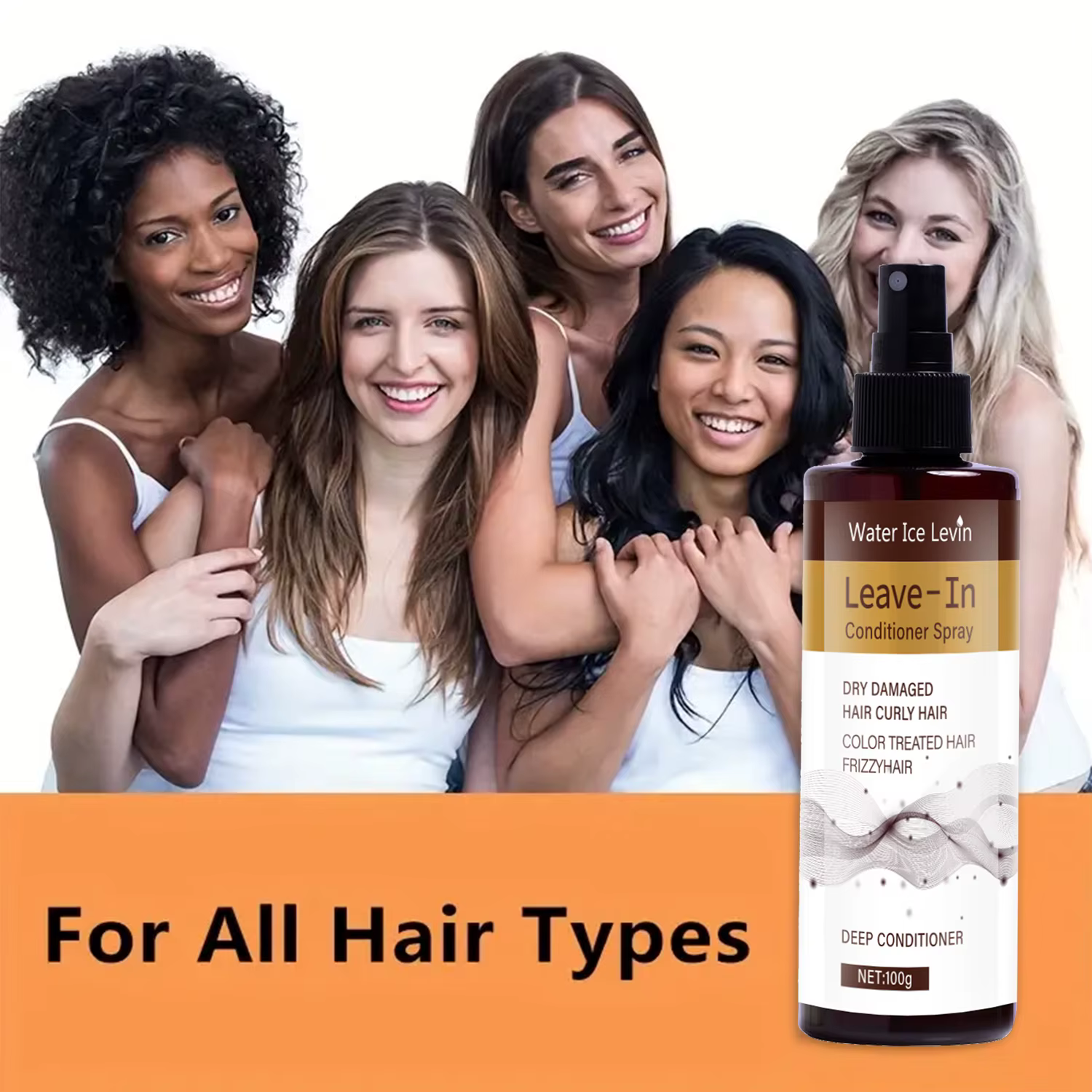 Spray Après-Shampoing Kératine & Huile d'Argan - Hydratation Intensive Cheveux Bouclés/Colorés - Anti-Frisottis & Brillance