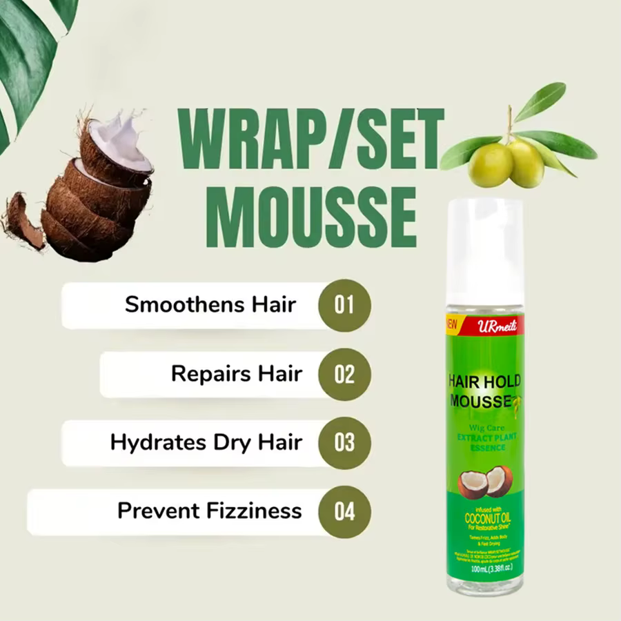 Mousse bouclée pour contrôle des frisottis