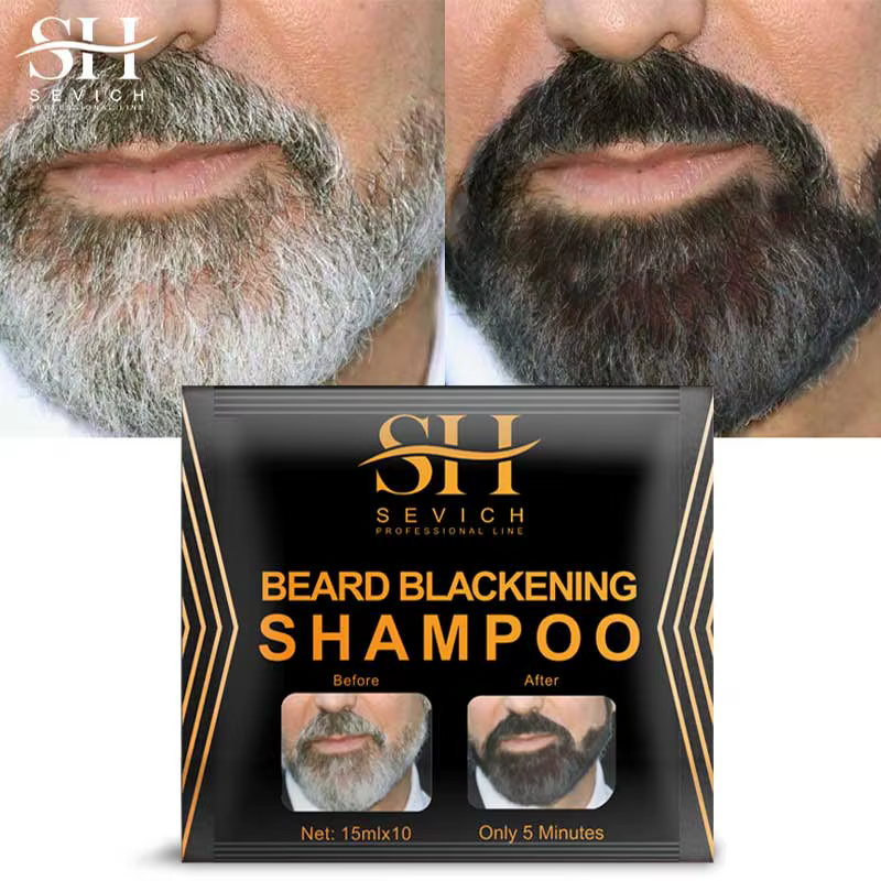 5-20 pièces teinture pour cheveux naturels shampooing pour barbe noire peinture