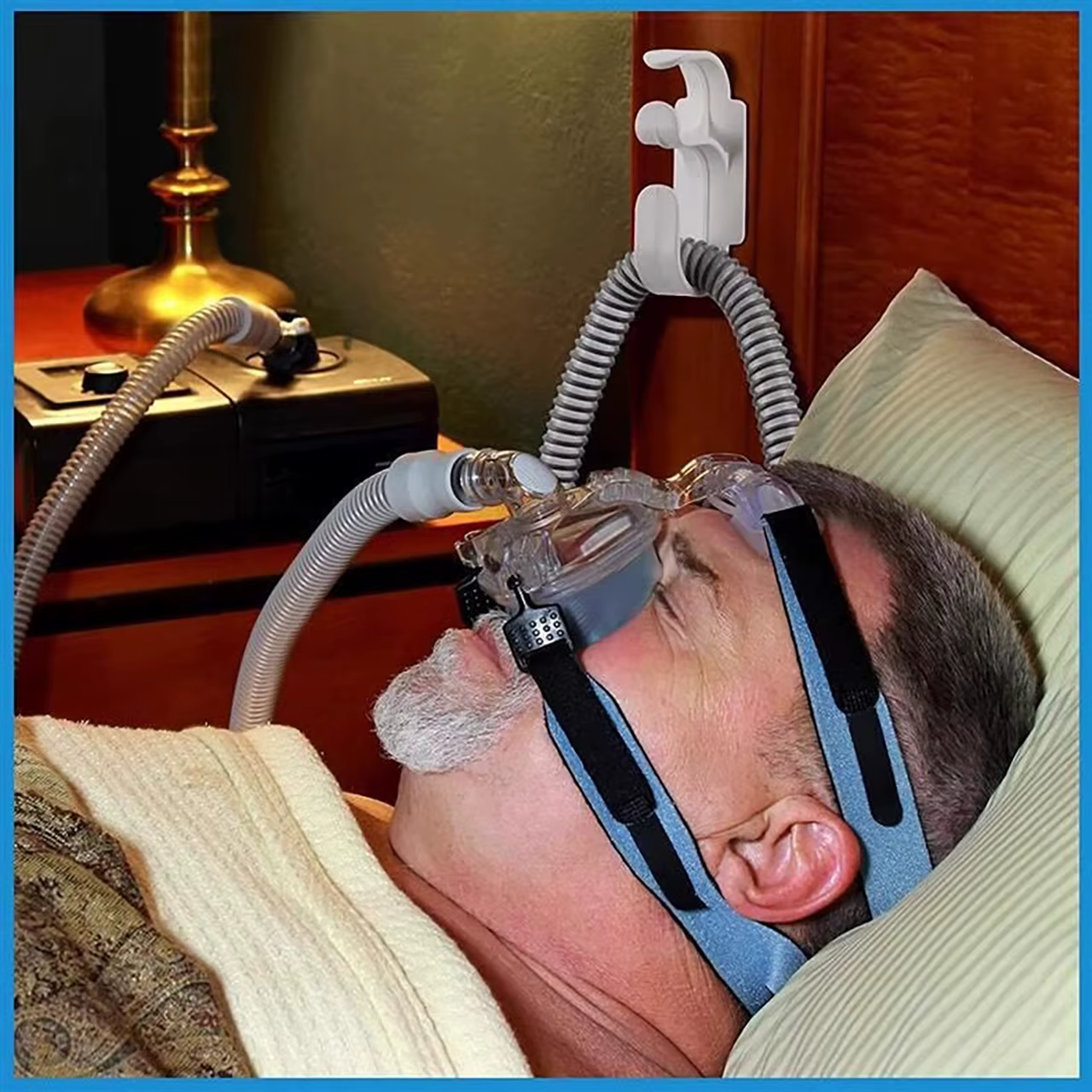Support anti-débordement pour tuyau de masque CPAP, organisateur de tubes, support de fixation pour ventilateur, évite le désordre des tuyaux pour un meilleur sommeil