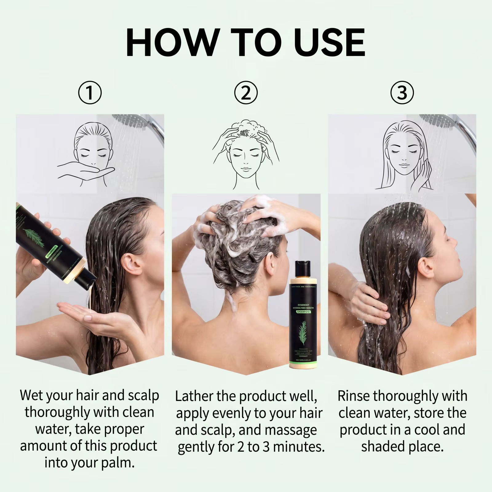 Shampoo 2-en-1 à la romarin