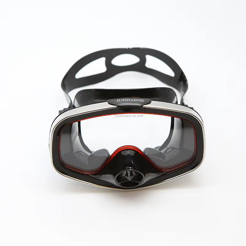 Masque de plongée pour adulte avec valve de vidange, anti-buée, vue large, silicone souple étanche pour la pêche sous-marine en eaux peu profondes