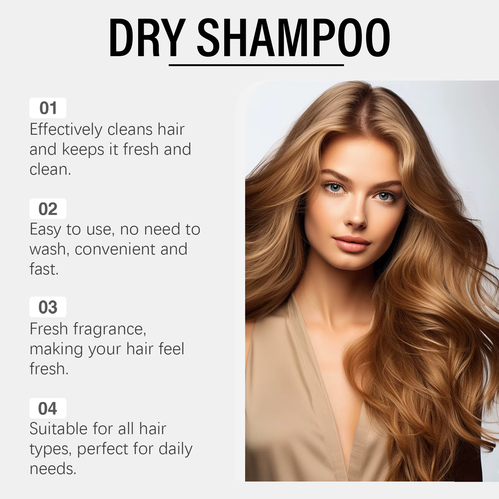 Shampoing sec parfumé à la vanille
