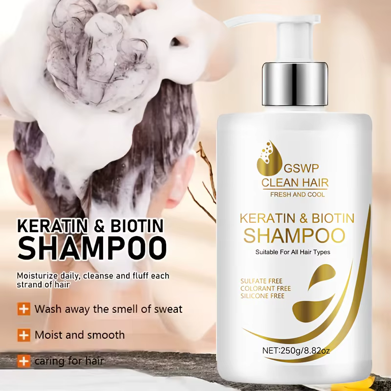 Shampooing et après-shampoing à la kératine et à la biotine GSWP