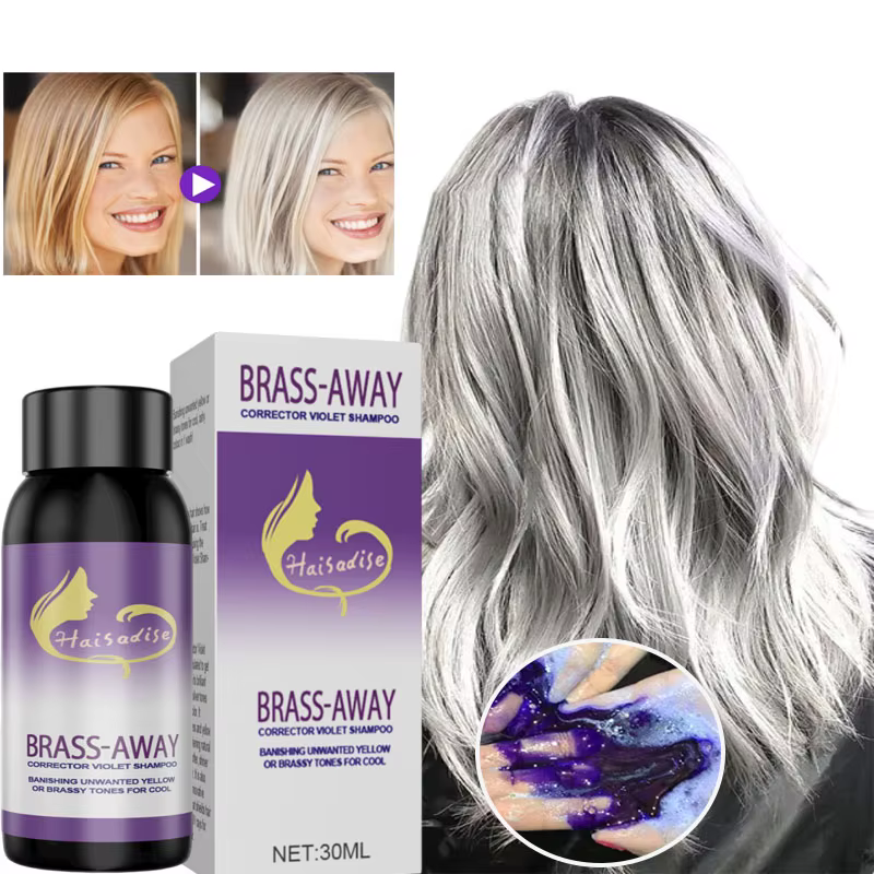 Shampoo colorant fixateur de couleur pour cheveux gris