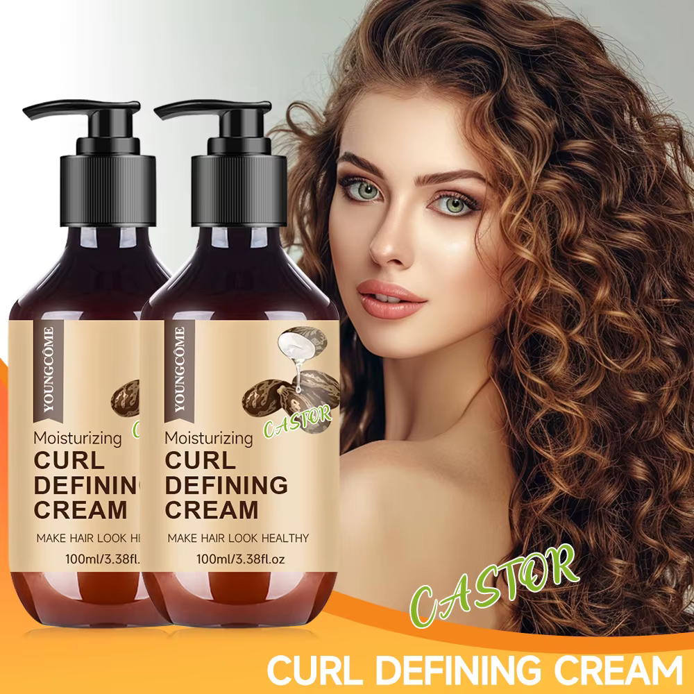 Crème activatrice de boucles à l'huile de ricin – Cheveux coils/ondulés définis
