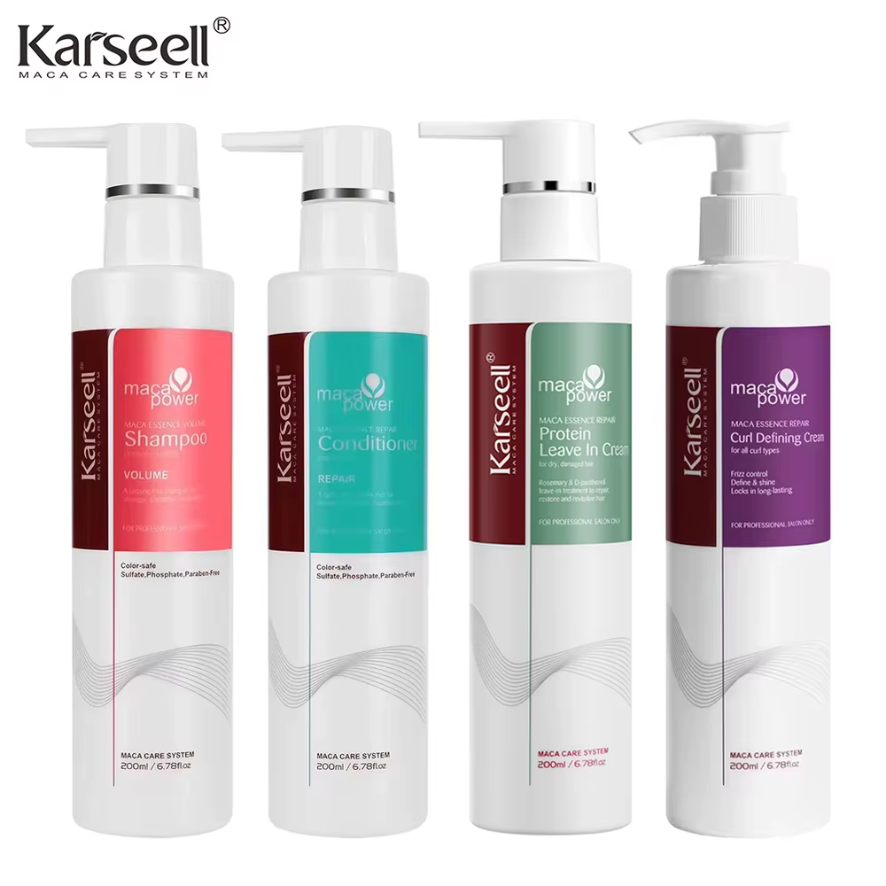 Original Karseell Volume shampooing et revitalisant huile d'argan hydratant lisse laisser dans la crème Curl définition