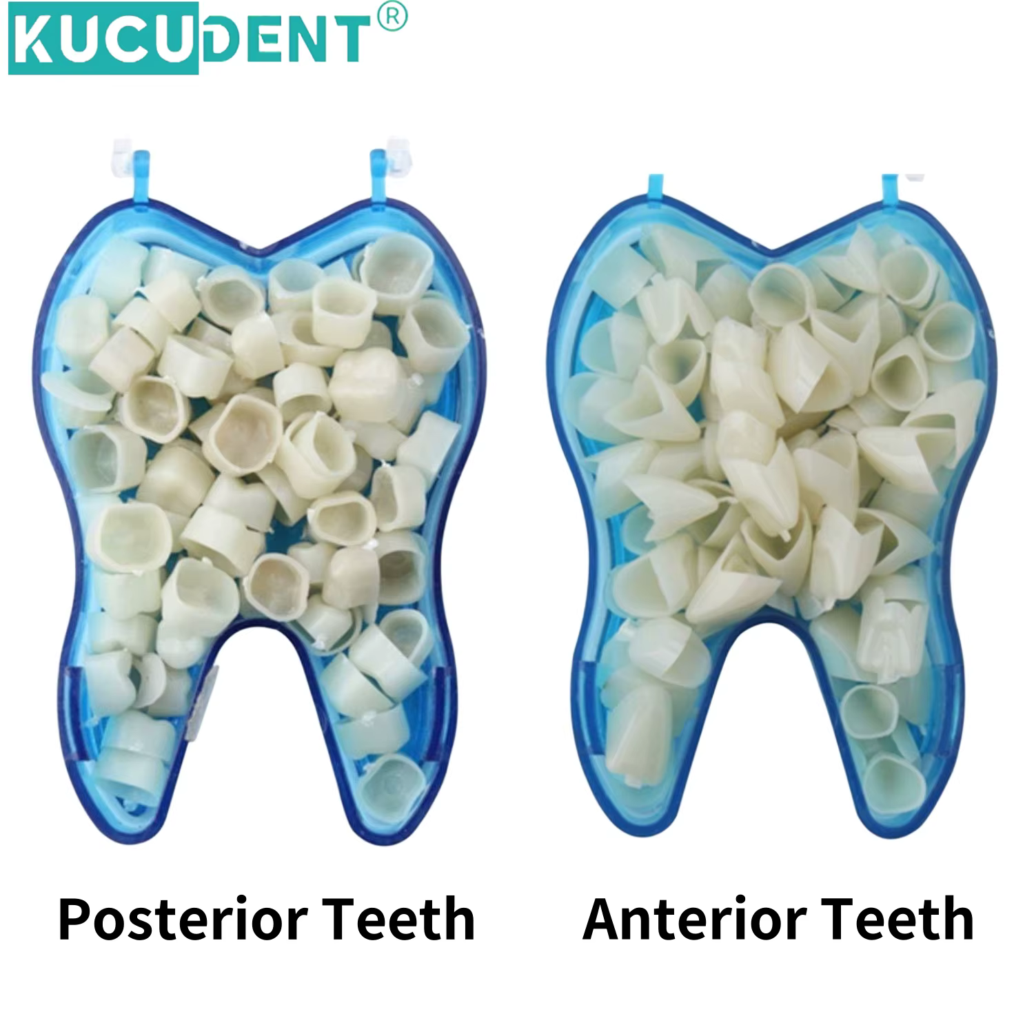 Kit de couronne dentaire temporaire, 50 pièces/boîte, placage de dents antérieures, molaire avant, postérieur, soins buccaux, blanchiment des dents, matériel de dentiste