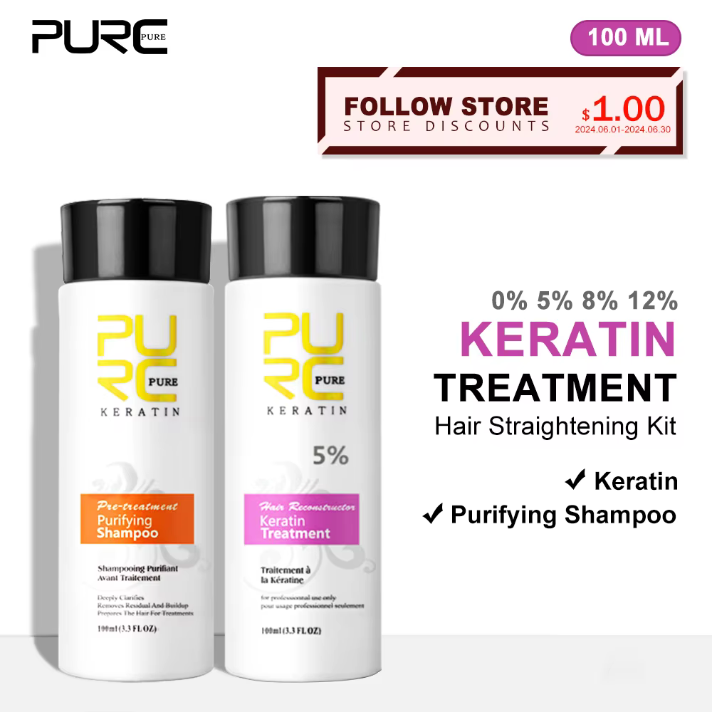 PURC – ensemble de shampoing brésilien à la kératine