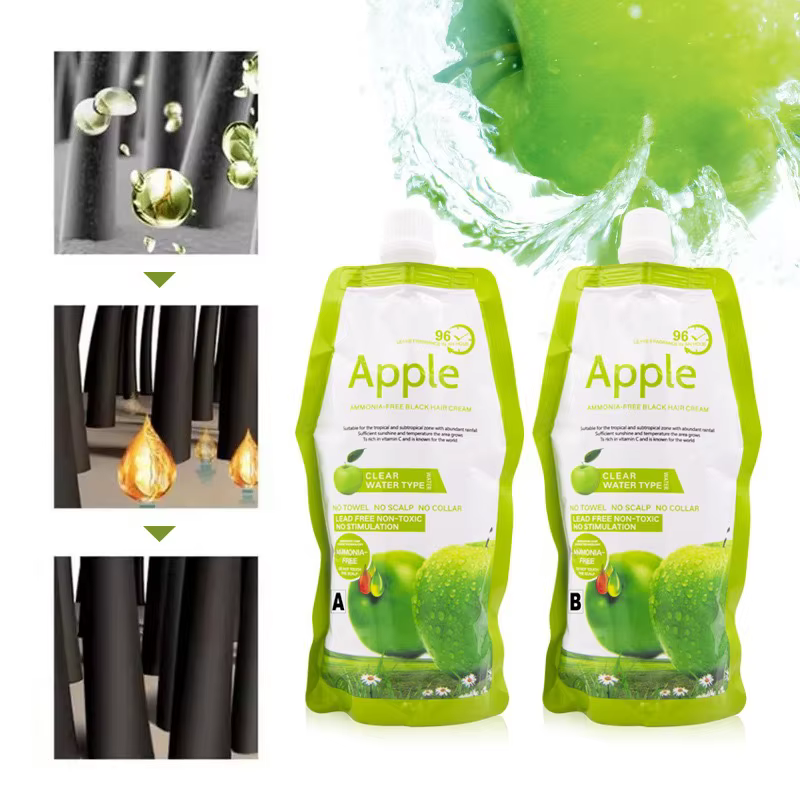 Crème colorante capillaire naturelle 100% noire pour couvrir les cheveux blancs
