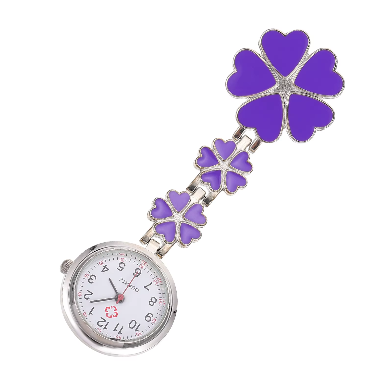 Montre à pince pour infirmière pour femme, montre à pince pour infirmière, montre à pince pour infirmière, blanc