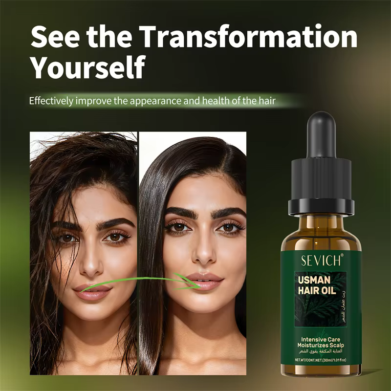 Soins capillaires huile essentielle Usma herbe sérum réparation endommagé nourrir
