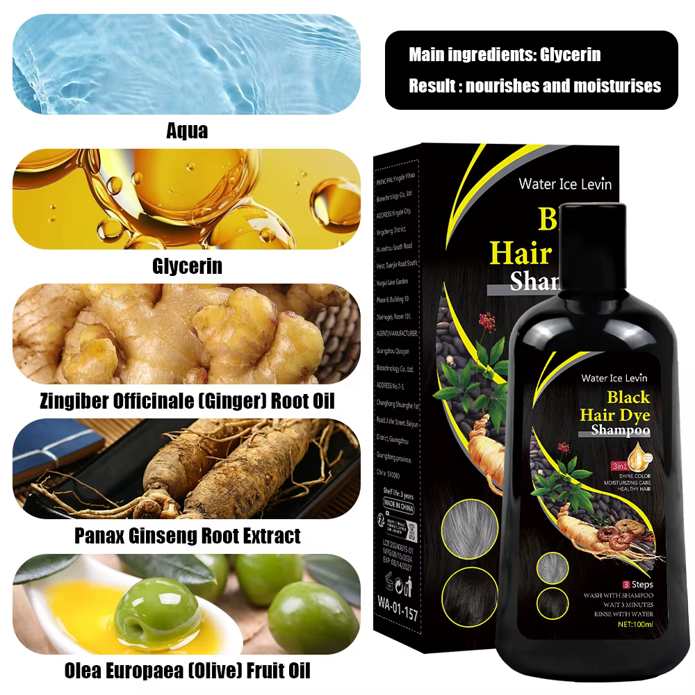 Nouveau 100ml noir couleur de cheveux colorant
