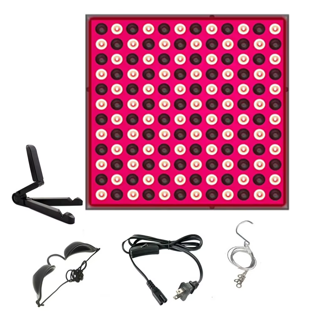 LED panneau rouge lumière visage anti-âge soins de la peau beauté 144 lumière LED outils de physiothérapie du corps yoga lampe de relaxation