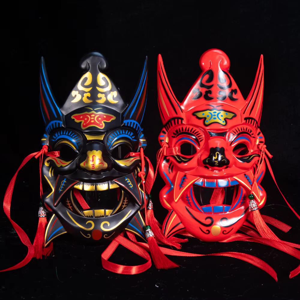 Nouveau Nouveau masque peint à la main COS sculpture sur bois ABS masque intégral accessoires antiques