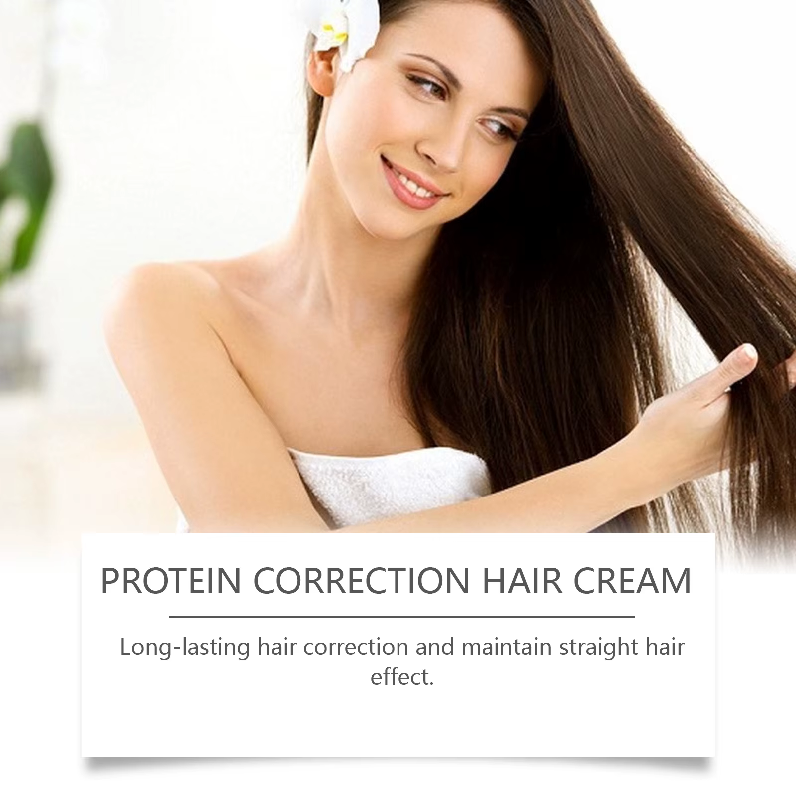 Crème lissante pour cheveux à la kératine