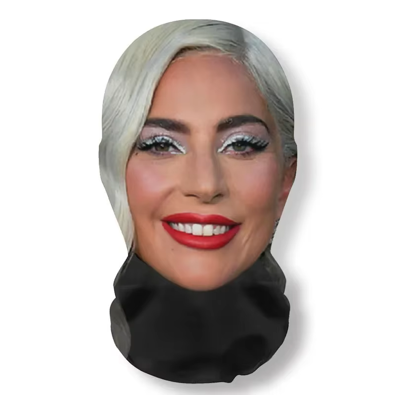 Masque drôle imprimé en 3D, Cosplay Pop Singer Lady gaga, masques complets en maille élastique respirante, cagoule, couvre-chef, accessoires pour fans