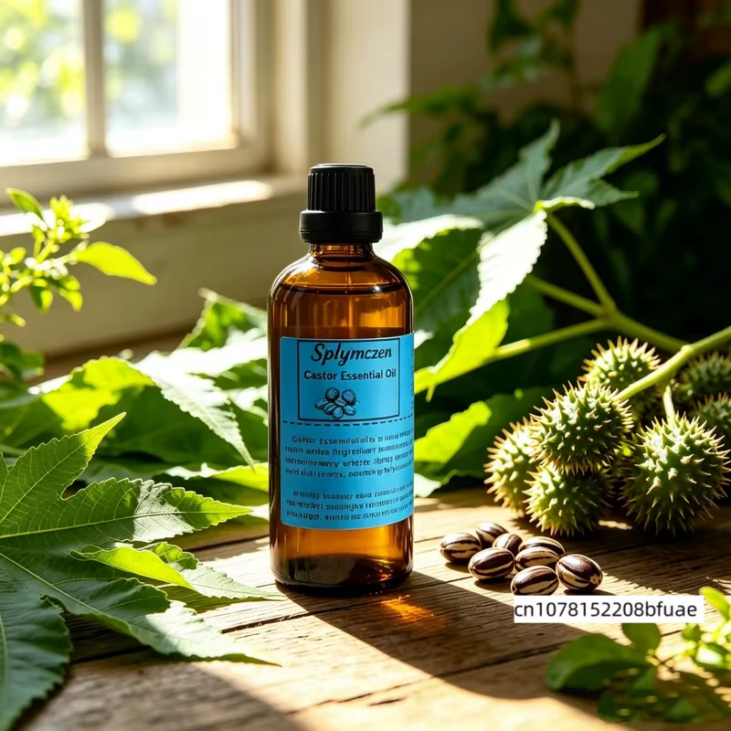 Huile de graines de ricin pure, matière première naturelle pour la fabrication de savons et la formulation de cosmétiques