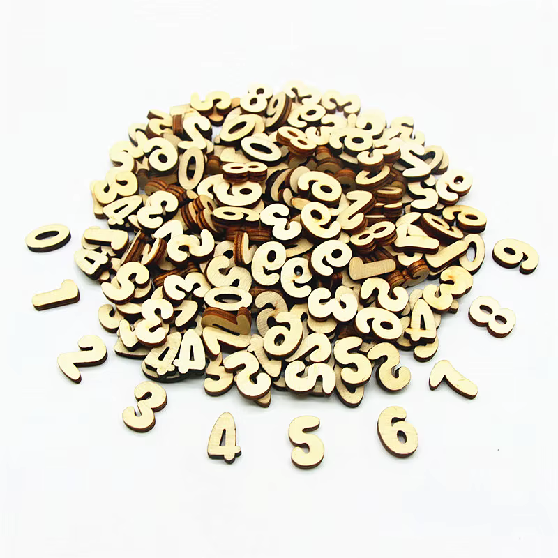 208 pièces 8 ensemble 26 lettres de l'alphabet anglais numéro en bois en bois artisanat d'art décoratif de la maison lettre affichage numérique