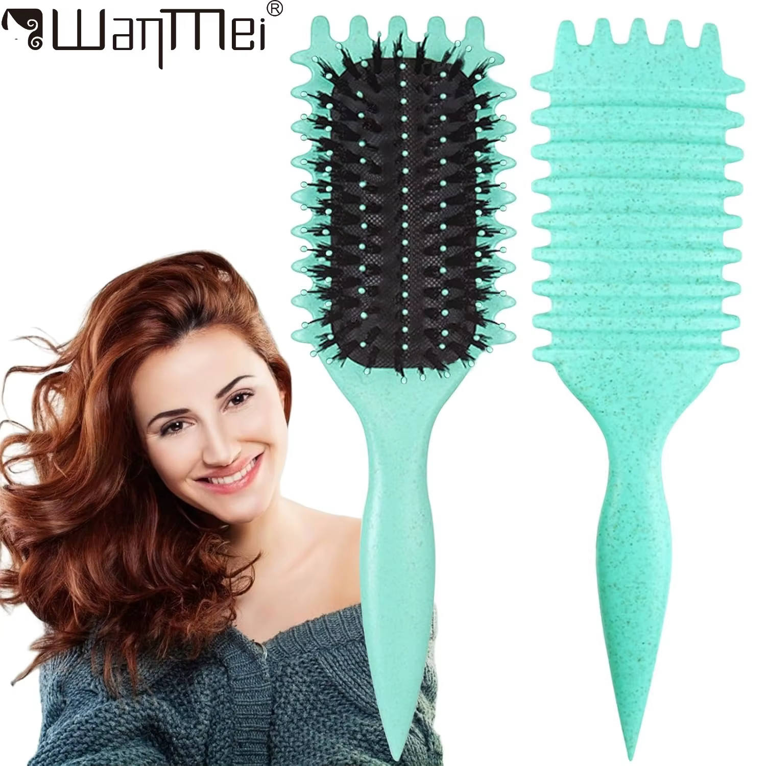 WANMEI – brosse démêlante pour cheveux bouclés