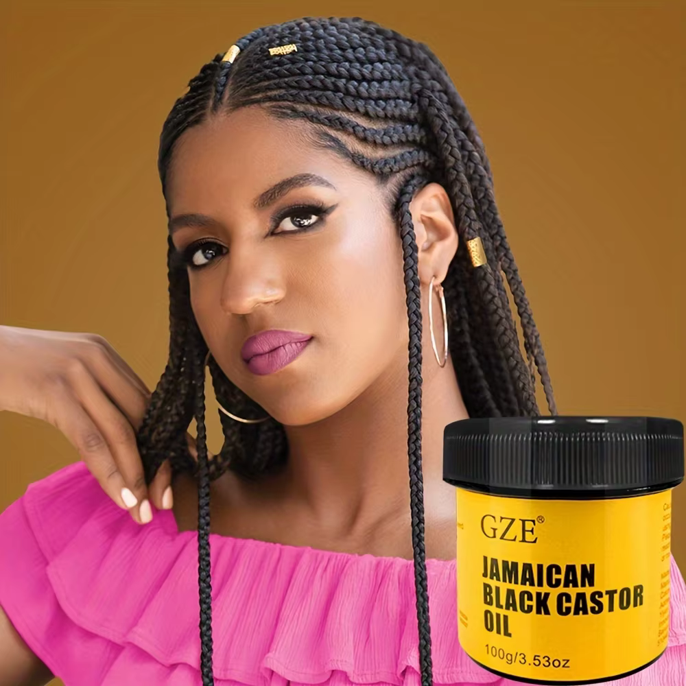 GZE JAMAICAN Huile de ricin noire pure pressée à froid pour la croissance des cheveux
