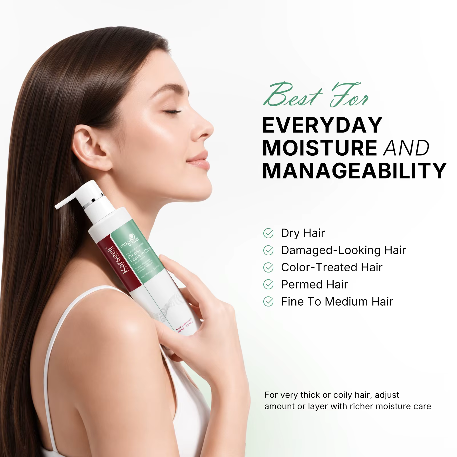 Original Karseell Volume shampooing et revitalisant huile d'argan hydratant lisse laisser dans la crème Curl définition