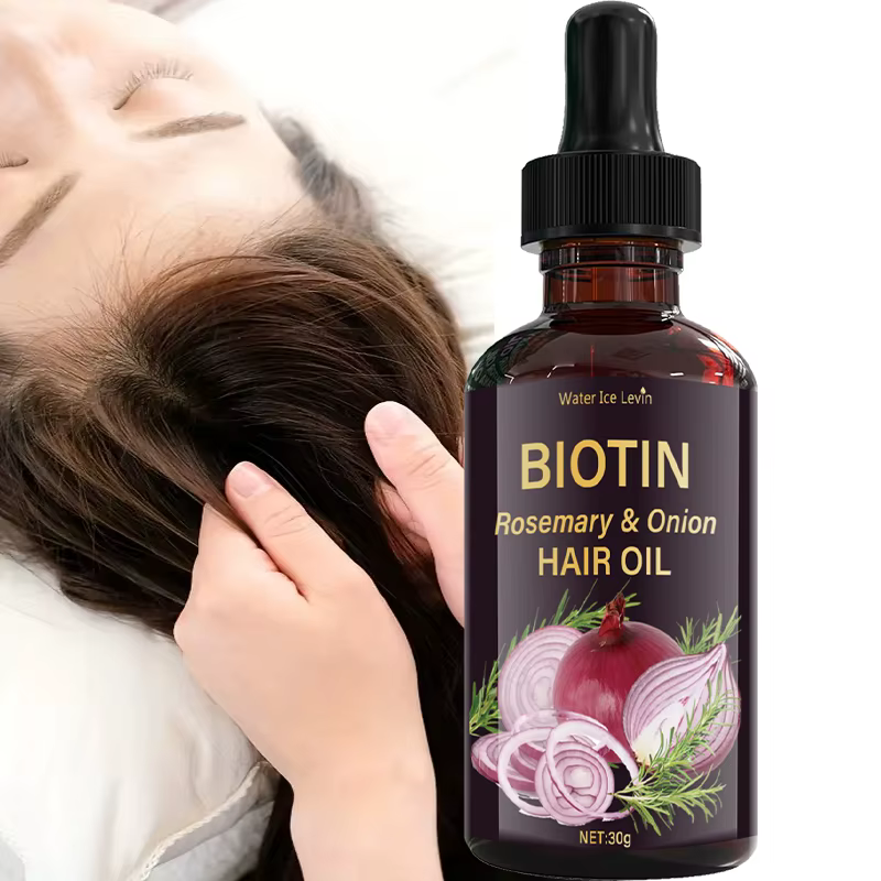Huile Capillaire Romarin & Oignon au Complexe Vitaminé - Nourriture des Fibres - Soin Avant Brushing