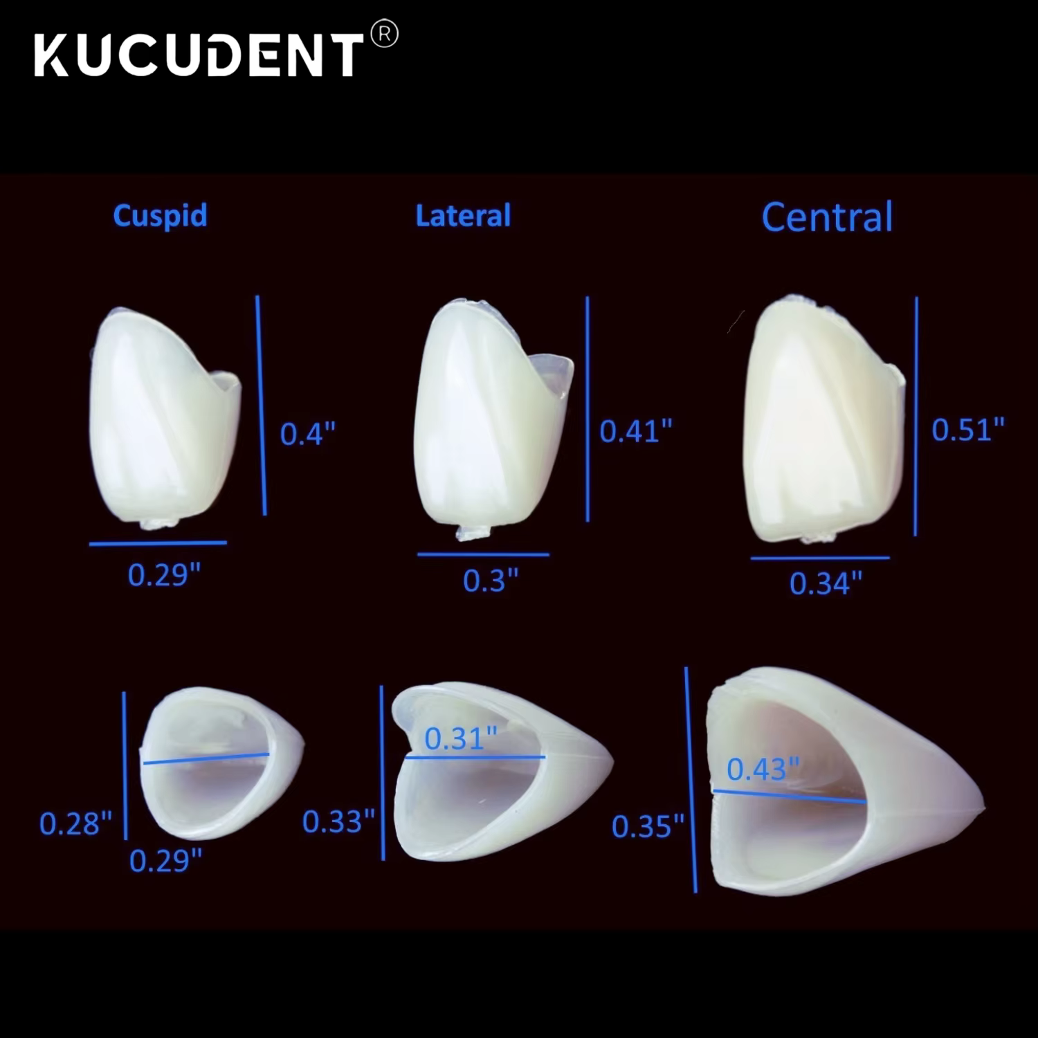 Kit de couronne dentaire temporaire, 50 pièces/boîte, placage de dents antérieures, molaire avant, postérieur, soins buccaux, blanchiment des dents, matériel de dentiste