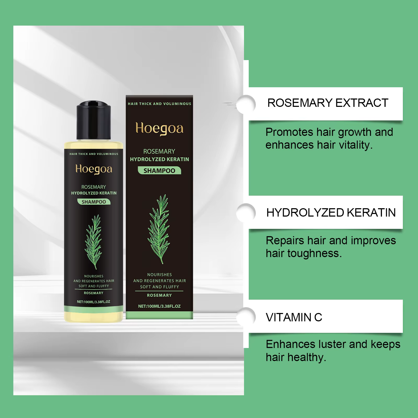 Shampoing au romarin, épaississement naturel des cheveux