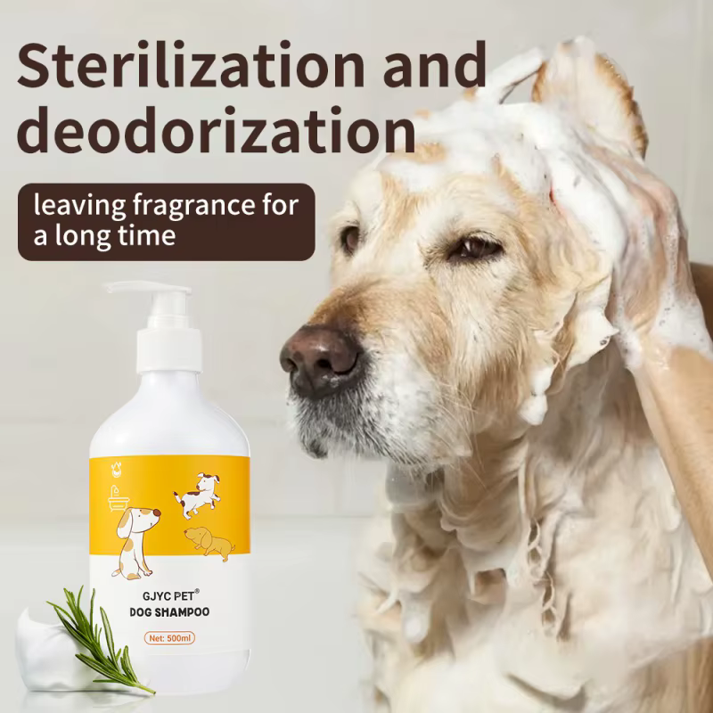 Shampoing revitalisant pour chien, bain pour animaux de compagnie, Gel douche doux, fournitures de bain générales, stérilisation, déodorant, démangeaisons parfumées, 500ML