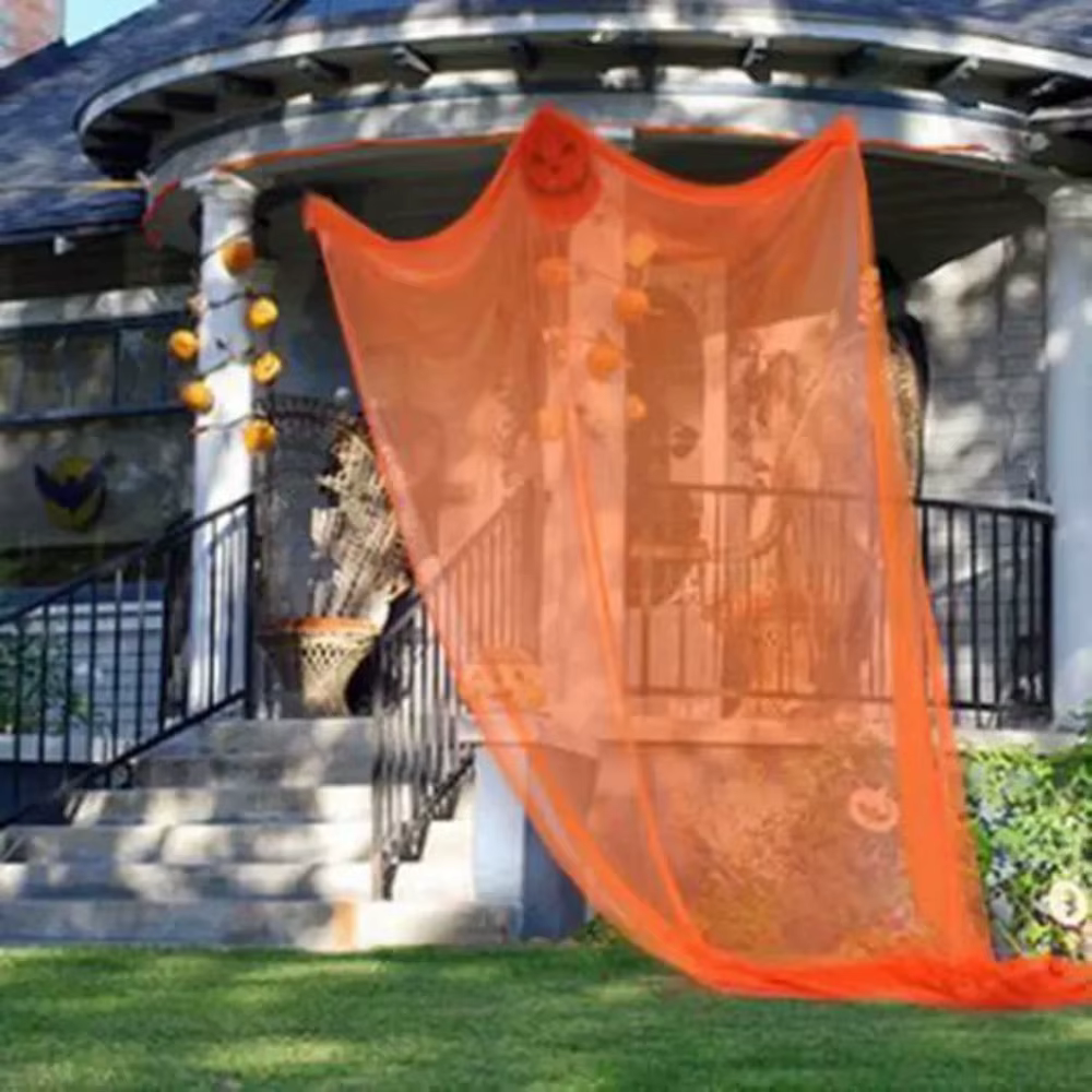 1 pièce Masque de fantôme suspendu d'Halloween, grande décoration de fantôme suspendu pour cour, bar, maison hantée, fête, accessoires de décoration de scène de grande envergure