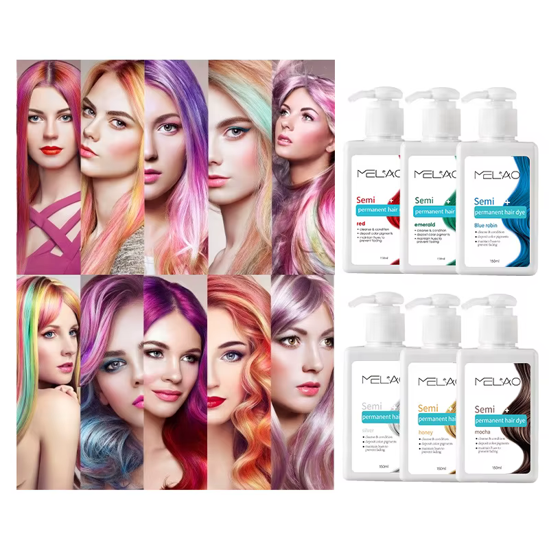 MELAO Après-shampoing et shampoing déposant de couleur 3 en 1 – Teinture capillaire naturelle à base de plantes pour
