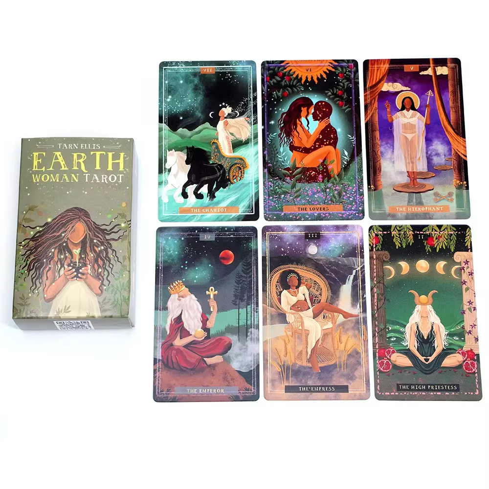Terre femme Tarot Deck 78 pièces cartes Tarot nourrir votre intuition et célébrer la sagesse de la mère Nature