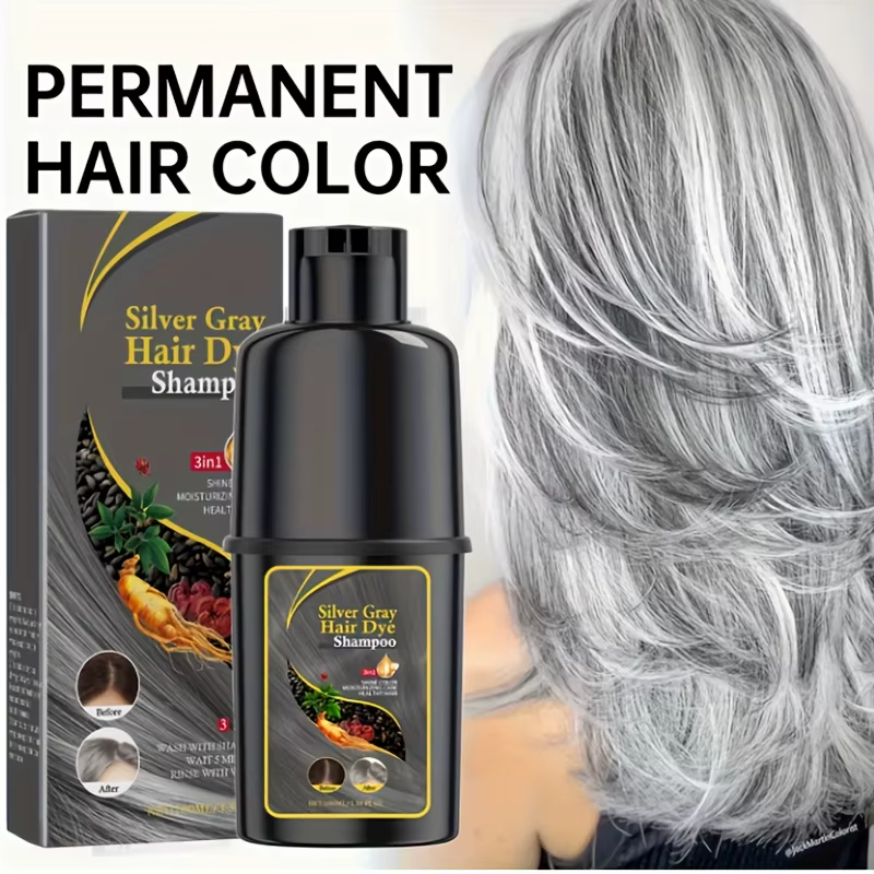 Shampoing de teinture pour cheveux gris argenté