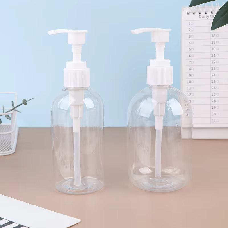 Bouteilles distributrices portables avec pompe de 200 à 500 ml – Contenants cylindriques durables pour shampoing, lotion et savon liquide
