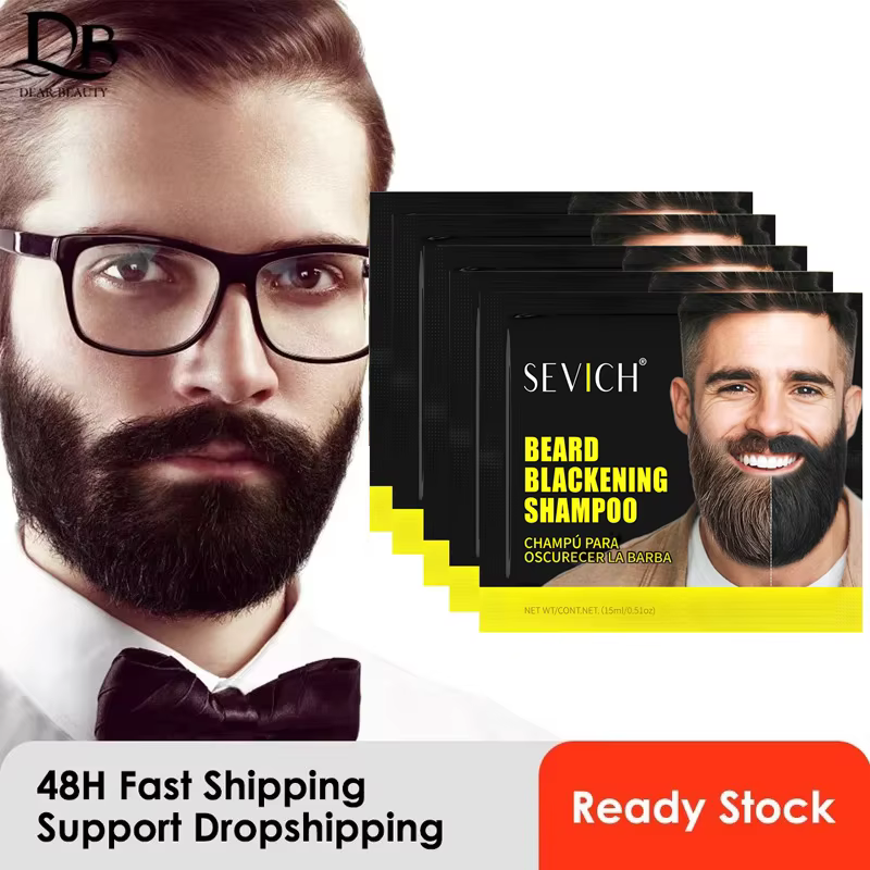 5 apprentis-Shampoing à barbe noircissant et nourrissant