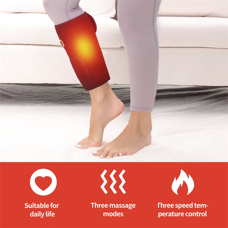 Support chauffant pour mollets, 3 modes de chauffage et massage, récupération sportive, relaxation musculaire des jambes, soulagement de la douleur, récupération sportive