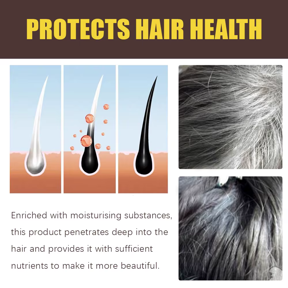 Nouveau shampooing de couleur de cheveux 3 en 1