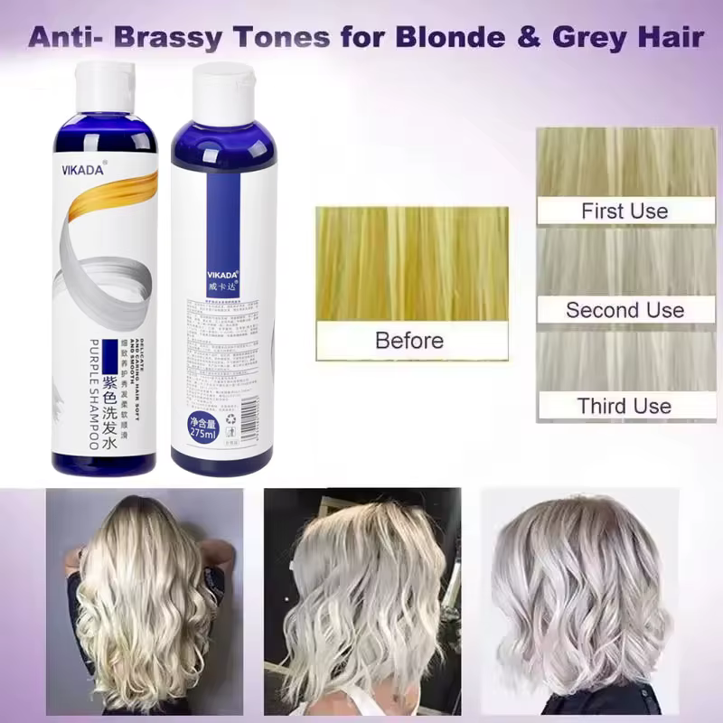 Shampoing de teinture capillaire fixateur de couleur pour couvrir les cheveux gris