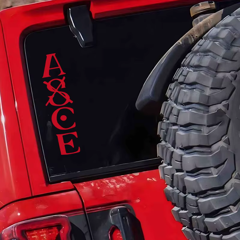Autocollant «ASCE», autocollant créatif et à la mode pour les fans d'anime, haute qualité pour voiture, camion et ordinateur portable, décoration extérieure de voiture étanche