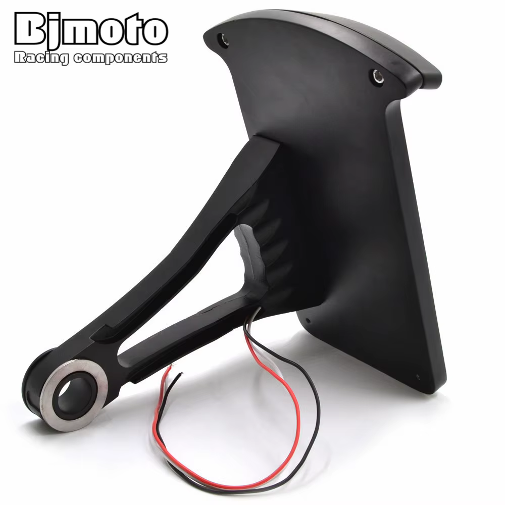 Support de plaque de planificateur de feu stop de frein de moto, support latéral avec feu arrière LED pour Harley Sportsters Bobber Chopper Iron
