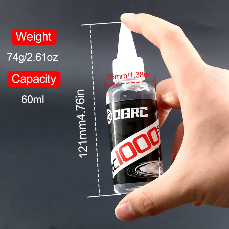 OGRC 60ML huile d'amortisseur 350/450/500/600/700/800/1000CST pour modèle de voiture RC voiture sur chenilles Buggy Monster Truck camion de courte durée