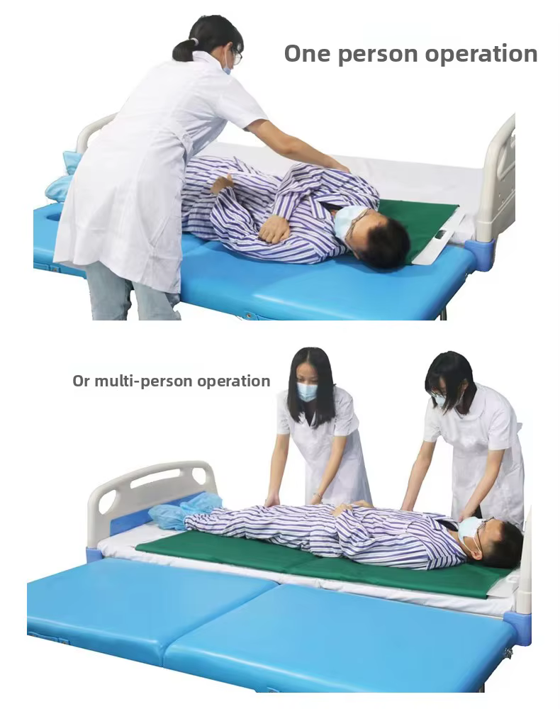 Planche de transfert pliable en plastique pour patients et planche à roulettes – Aide au transfert pour patients alités, assistance à la mobilité pour les soins à domicile