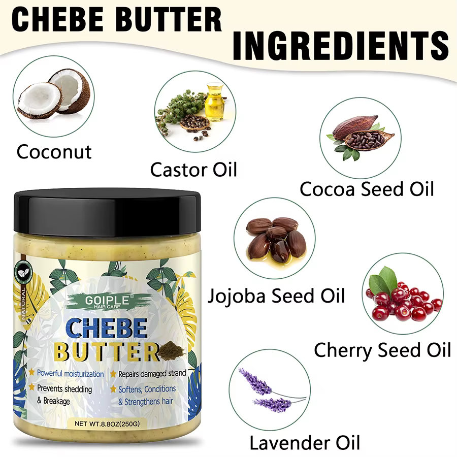 Masque capillaire au beurre de Chebe 100% naturel